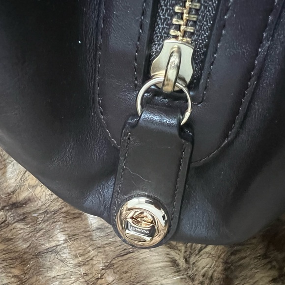 NWT Coach Edie Signature Jacquard Shoulder Bag - Light Gold/Khaki Brown - Picture 7 of 11